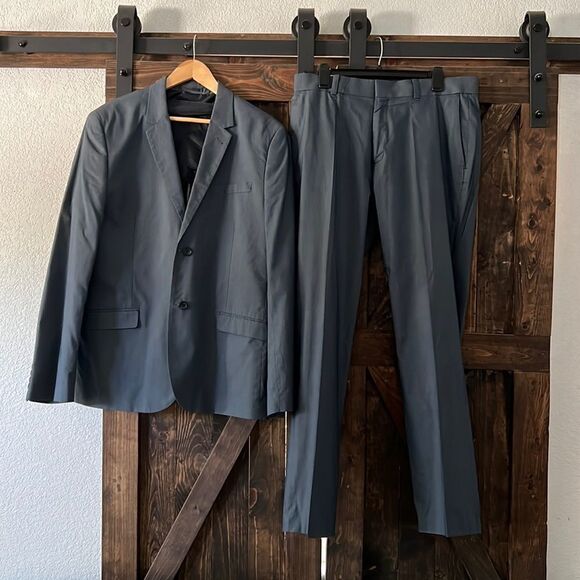 H&M Mens suit Jacket 44R & Pants 36R Skinny - Picture 1 of 14